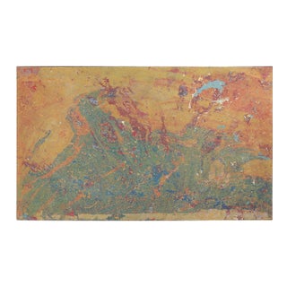 A512 - Large Contemporary Colorful Abstract Painting With White Frame Original Artwork by Marco Schmidli For Sale