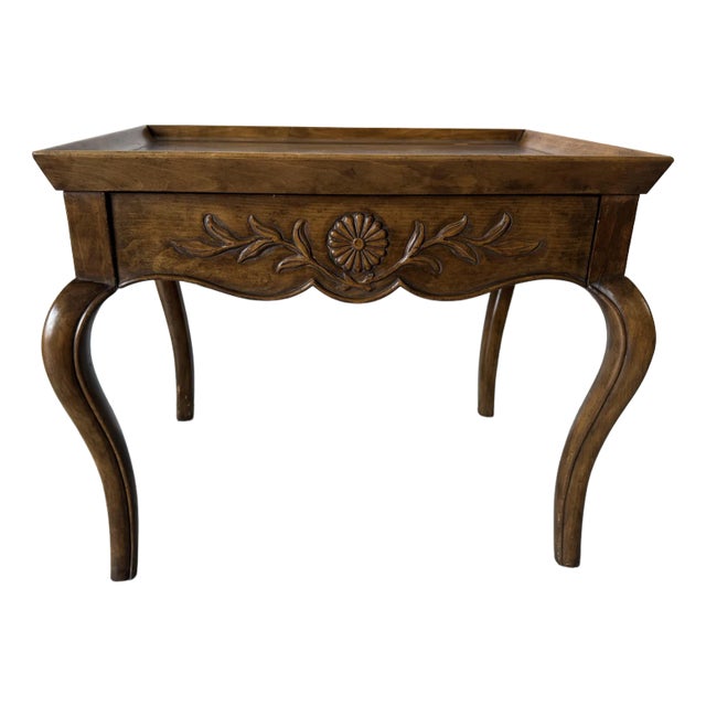 Vintage Baker French Provincial-Style One Drawer End Table or Nightstand For Sale