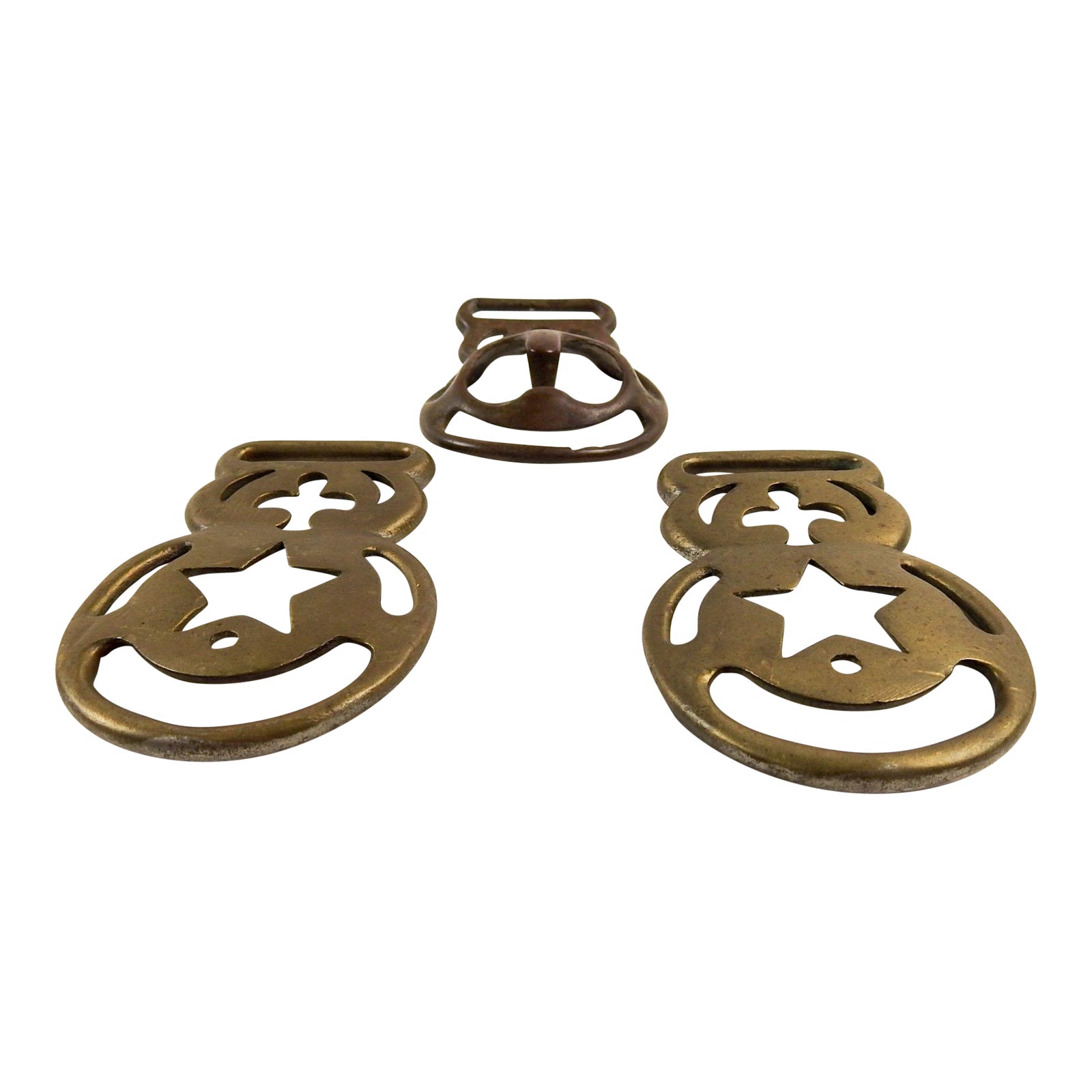 Antique Brass Horse Harness Buckles Set of 3 Chairish