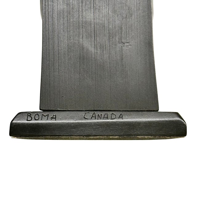 Plastic Vintage Boma Hand-Carved Black Totem Pole Sculpture For Sale - Image 7 of 7