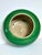 Chinese apple-green porcelain jar features a vibrant emerald crackle glaze with an extensive network of fine crazing....