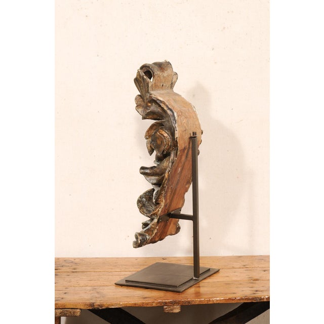 18th Century Stunning 18th C. Italian Carved Fragment on Stand For Sale - Image 5 of 11