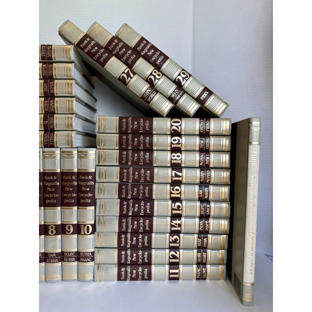 English 1980s Funk & Wagnalls Complete Encyclopedia Set of 30 Books With Atlas For Sale - Image 3 of 11