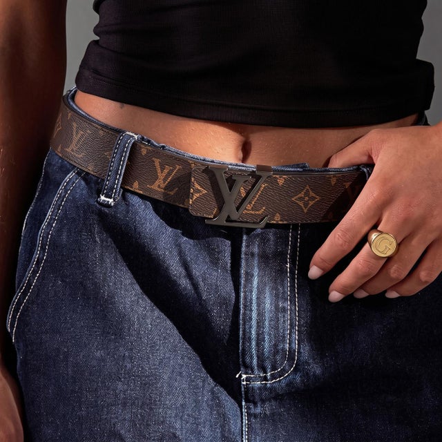 Louis Vuitton LV Initiales 40mm 110/44 Monogram Eclipse Ruthenium Belt For Sale - Image 9 of 9