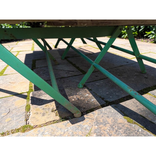 Metal Mid 20th Century Folding Steel Dining Set, 3 Pieces For Sale - Image 7 of 9