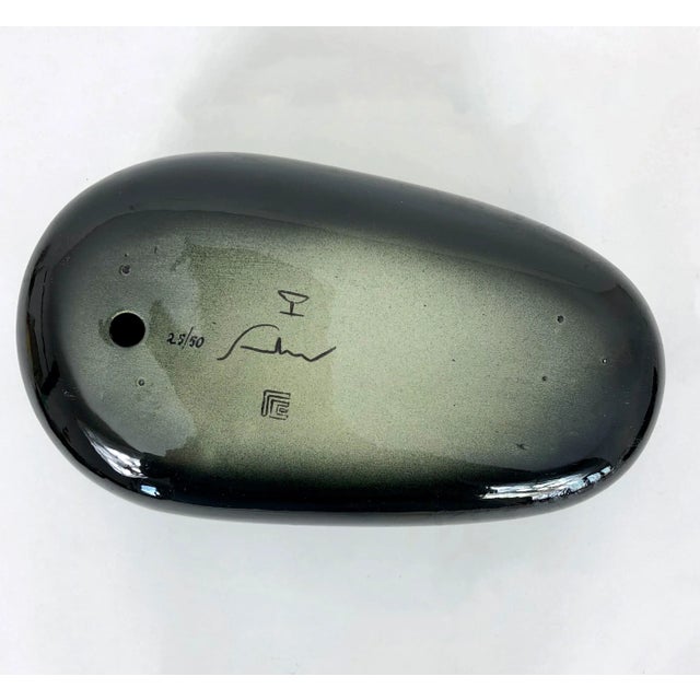 Lacquered Ceramic Sculpture by Emilio Scanavino, Italy, 1974 For Sale - Image 10 of 13