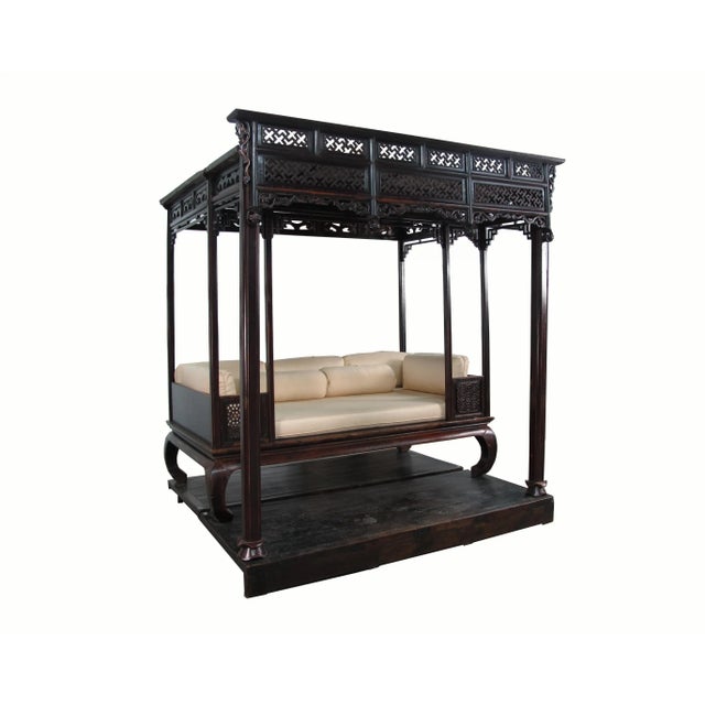 Authentic Rare 19th Antique Chinese Canopy Bed For Sale - Image 11 of 12