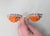1950s Vintage 1950s Signed Kramer Carved Faux-Coral Clear Rhinestone Clip Earrings For Sale - Image 5 of 9
