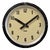 Industrial Black Factory Wall Clock from IBM, 1950s For Sale