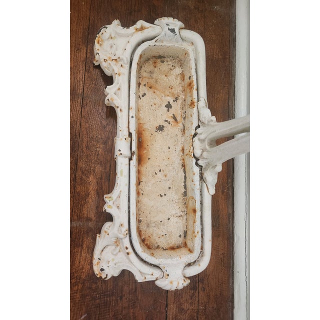 Antique Victorian Cast Iron Umbrella Stand in Original White Finish, Circa 1900 For Sale - Image 16 of 17