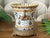 Vintage Porcelain Crackle Glaze Floral Jardinière Brass Ormolu-Style Footed Cachepot Planter Vase For Sale - Image 9 of 17