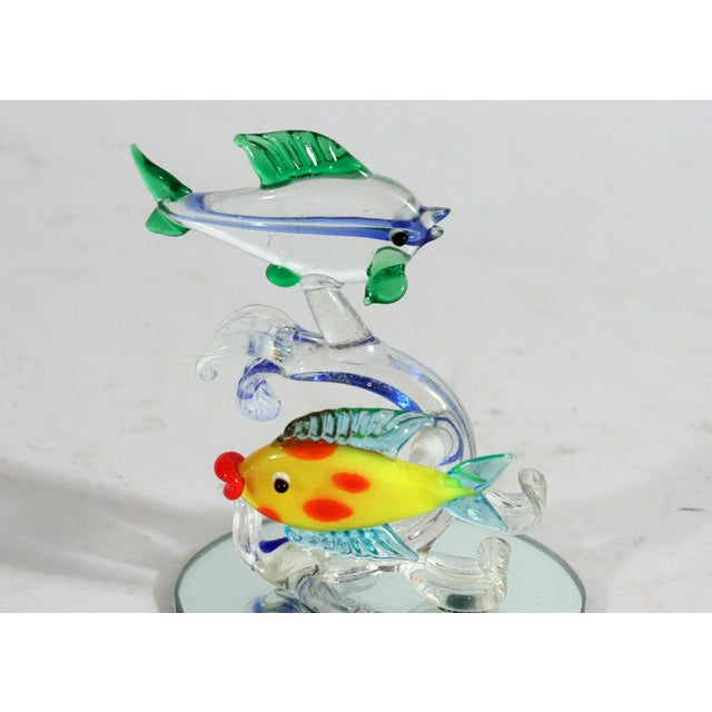 Vintage Italian Murano Glass Fish Figures-a Set of Six For Sale - Image 15 of 18