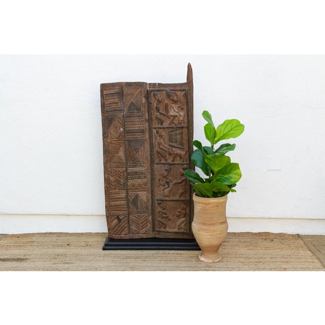 Brown Royal Yoruba African Carved Door For Sale - Image 8 of 8