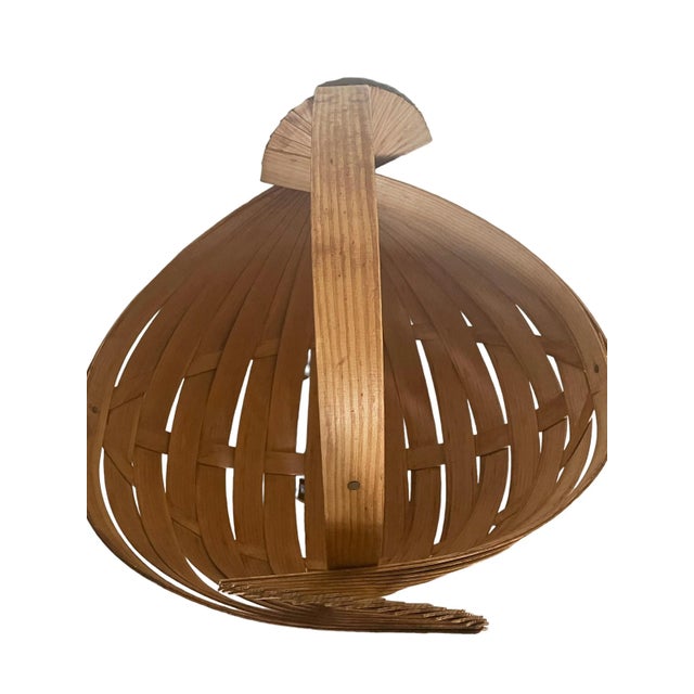 Traditional Large Harvest Basket From Single Piece of Wood For Sale - Image 3 of 5