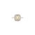 Art Deco 14k White Gold Yellow Sapphire & Diamond Art Deco Ring Size 7 For Sale - Image 3 of 14