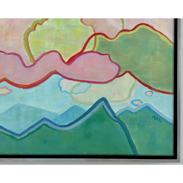 “Cloud Waltz” Framed Oil on Linen by Nancy M. Vignola For Sale - Image 4 of 7