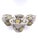 Hand-Painted Bat Trang Vietnamese Ceramic Bowls With Yellow Floral Motifs and Chopstick Rests - Set of 6 For Sale - Image 10 of 12