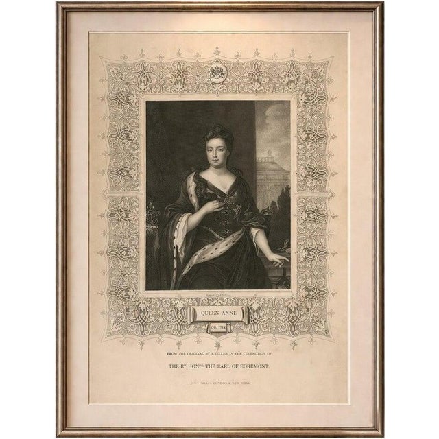 Antique Portrait of Queen Anne, 1850 For Sale - Image 9 of 9