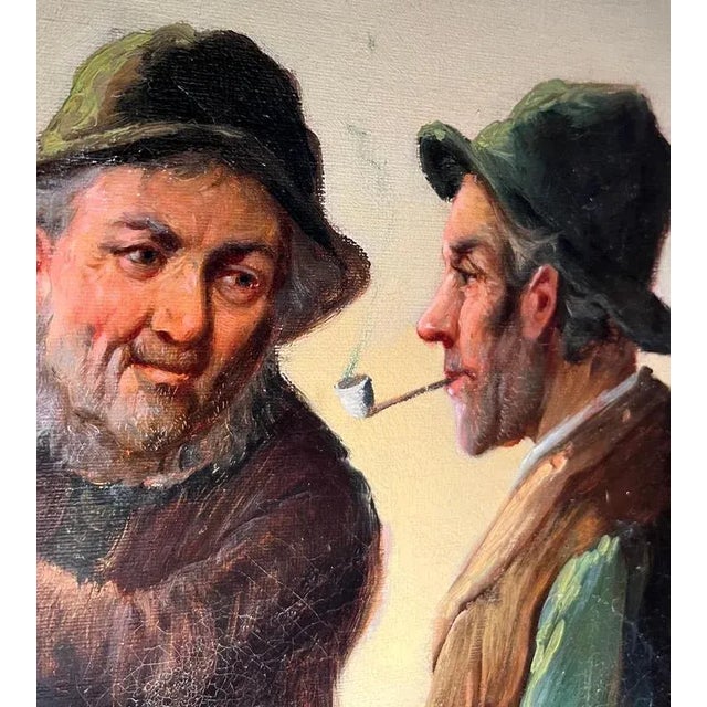 Konstantin Stoitzner, Fishermen, Oil on Canvas, Framed For Sale - Image 6 of 18