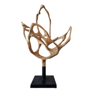 Large Organic Free-Form Teak Root Wood Sculpture
