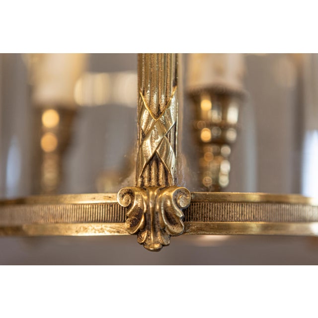 Brass 20th Century French Brass and Glass Lantern For Sale - Image 8 of 12