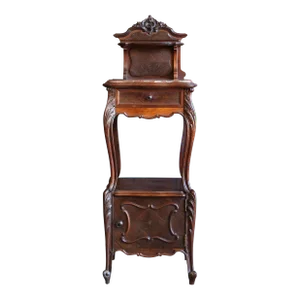 Antique French Louis XV Marble Top Nightstand