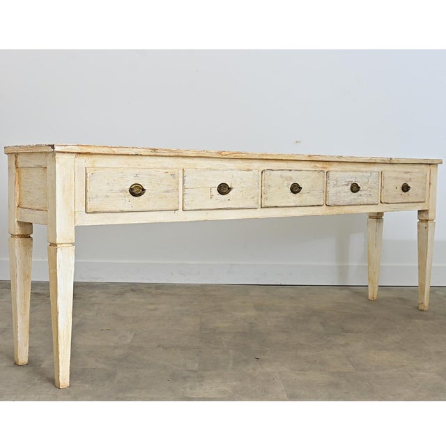 Swedish 19th Century Painted Server with Five Drawers For Sale - Image 12 of 12