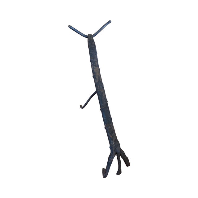 Late 20th Century Late 20th Century Hand Forged Brutalist Iron Longhorn Bull Sculpture Folk Art Metal Figure For Sale - Image 5 of 11