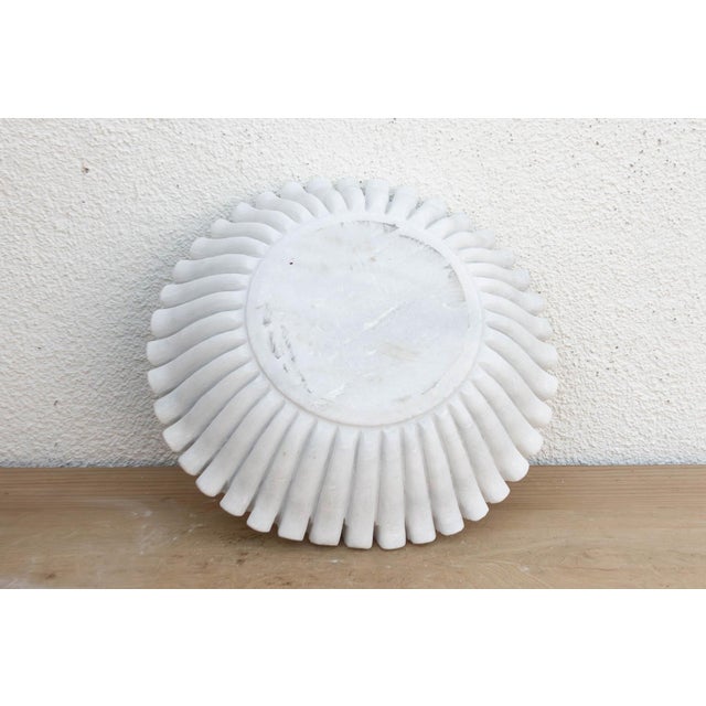 1990s Hand-Carved Large Marble Centerpiece For Sale - Image 5 of 6