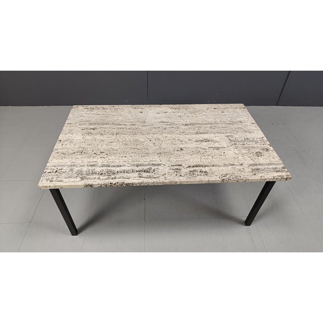 Beige Vintage Travertine Coffee Table, 1970s For Sale - Image 8 of 13