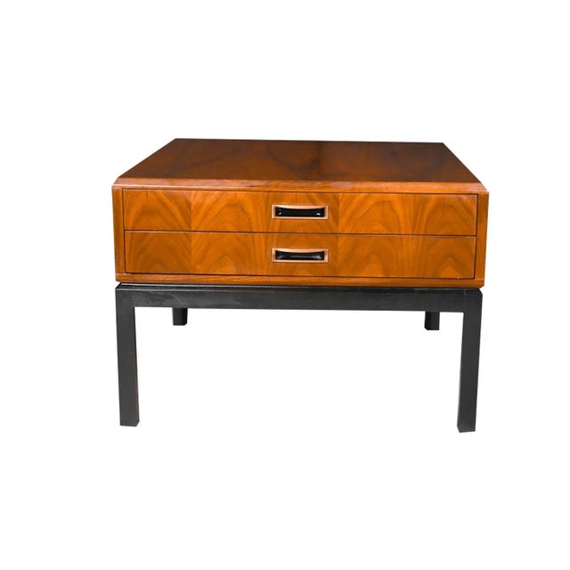 1900s Walnut Campaign Style Side Table For Sale - Image 4 of 11