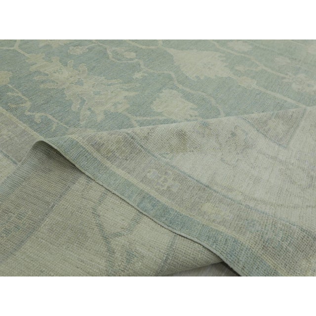 Turkish Turkish Oushak Rug 9'4" x 12'7" For Sale - Image 3 of 7