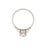 Art Deco Repurposed 14k White Gold 1.05 Carat Old European Cut Deco Style Ring, Size 7.75 For Sale - Image 3 of 4