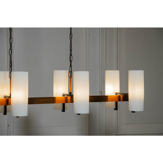 Fog & Mørup Vintage Danish Copper Chandelier by Jo Hammerborg for Fog & Mørup, 1970s For Sale - Image 4 of 10