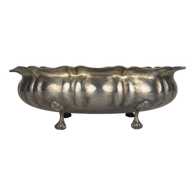 Vintage Silver-Plated Bread Basket, Italy, 1950s For Sale