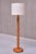 Ivory Modern Swedish Floor Lamp in Carved Pine Wood, 1960s For Sale - Image 8 of 14