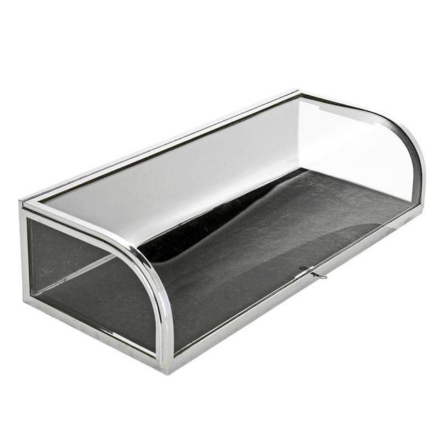 Jeweler's Display Case in Glass and Chrome-Plated Metal For Sale - Image 3 of 10