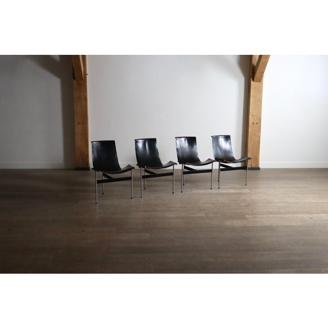 Mid-Century Modern T-Chairs by Katavolos, Kelley and Littell for ICF De Padova, Italy, 1952, Set of 4 For Sale - Image 3 of 11