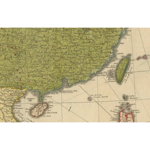 Mid 18th Century Hand-Colored Map of Southeast Asia and the East Indies, 1748 For Sale - Image 5 of 7