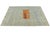 4x6 Modern Hand-Knotted Gabbeh Wool Rug – Vibrant Blue & Sunset Orange Tribal For Sale In New York - Image 6 of 8