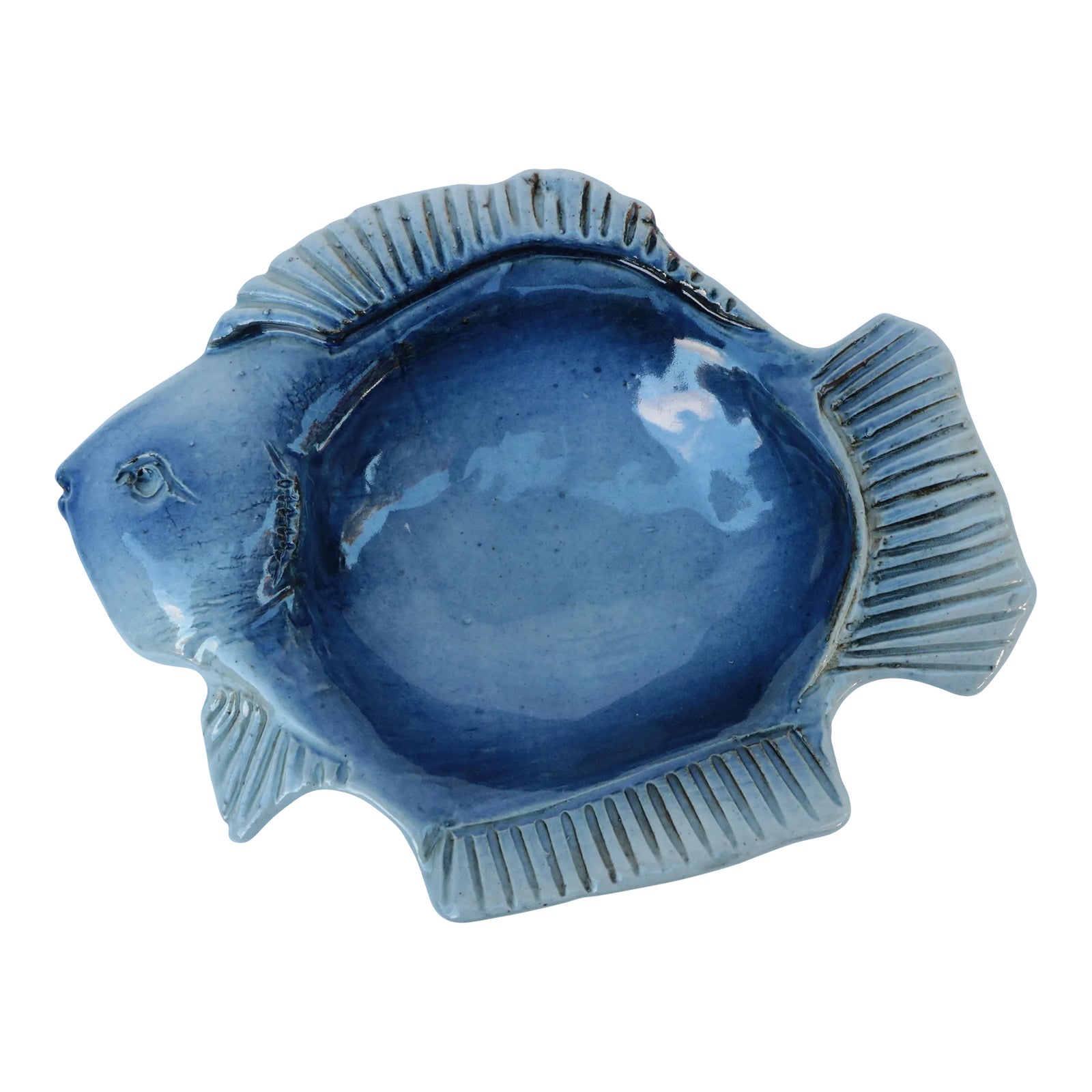 Flat Earth Pottery Fish Dish Chairish