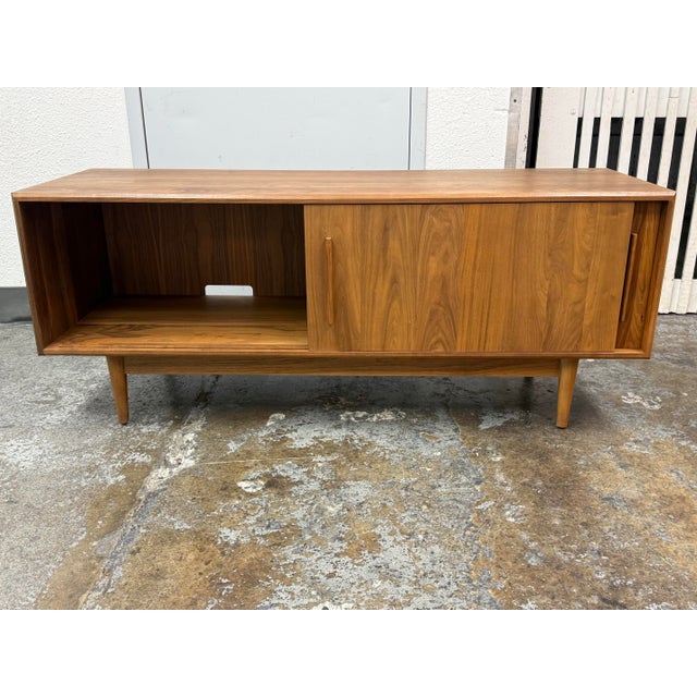 Room & Board Room & Board Grove Walnut Media Cabinet For Sale - Image 4 of 12