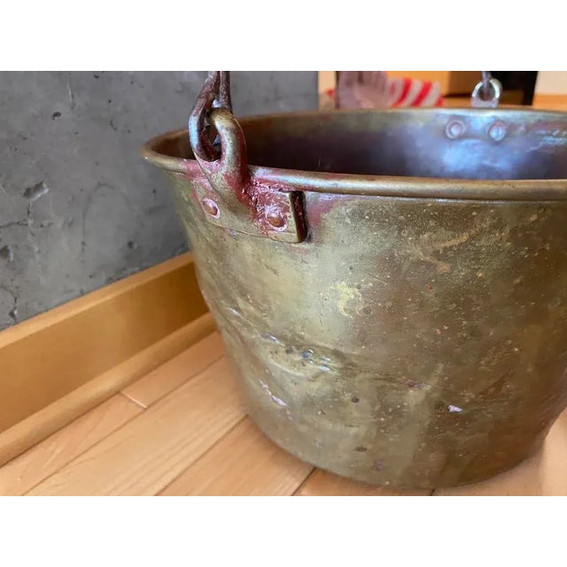 Antique Late 19th Century Brass & Iron Pail or Bucket Signed Hw Hayden the Waterbury Brass Co. For Sale - Image 4 of 13