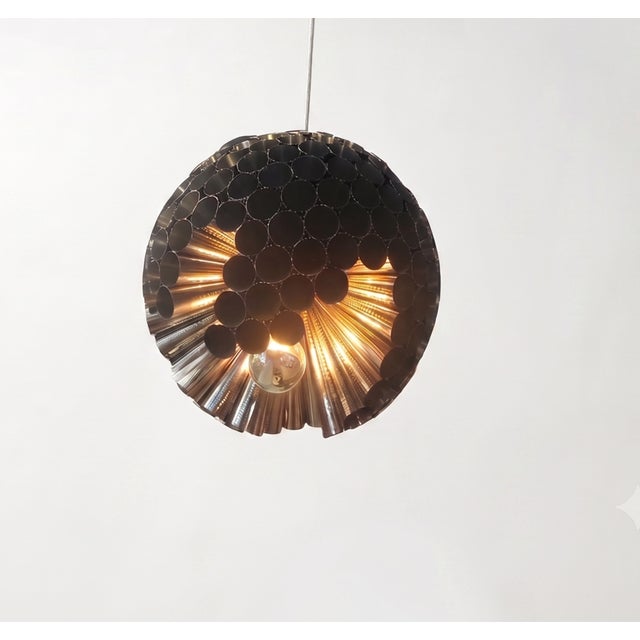 Metal Planet Gong Suspension Lamp by Dario Nasuti For Sale - Image 7 of 12