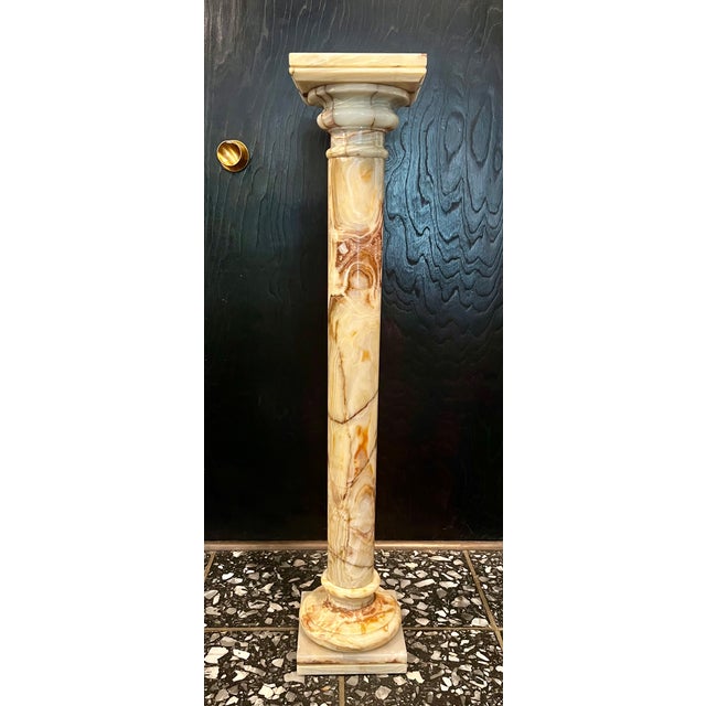 Mid-Century Solid Onyx Pedestal For Sale - Image 13 of 13