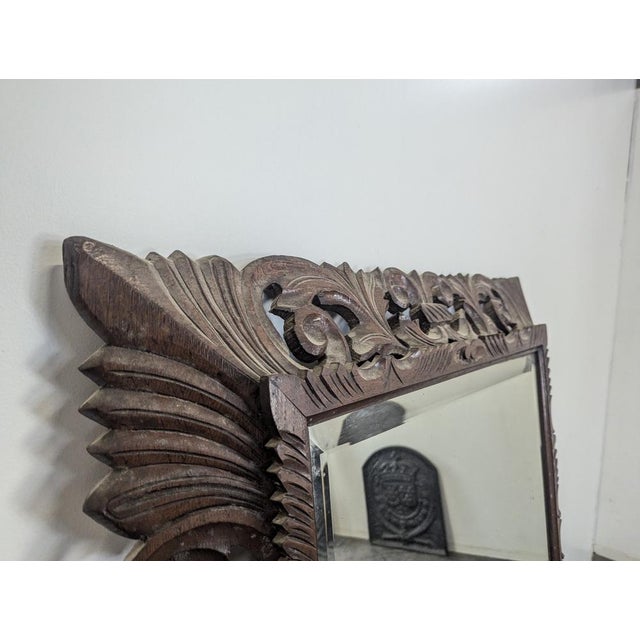 Louis XIII Oak Mirror For Sale - Image 3 of 5