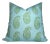 Paisley Pillow Cover in Blue and Green, 22x22 Pillow For Sale