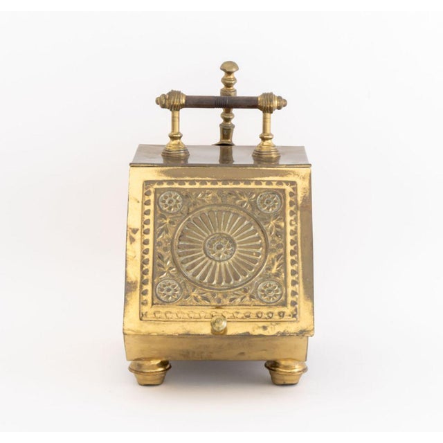 Victorian Brass Coal Scuttle, 19th century, with original shovel. 17.5" H x 10" W x 17" D. Provenance: From a Long Island,...