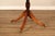 Wood Duncan Phyfe Style Mahogany Round Breakfast Table With Brass Claw Feet For Sale - Image 7 of 18