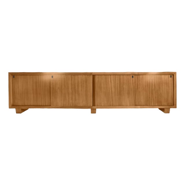 Vintage Modern Walnut Sideboard or Media Center For Sale